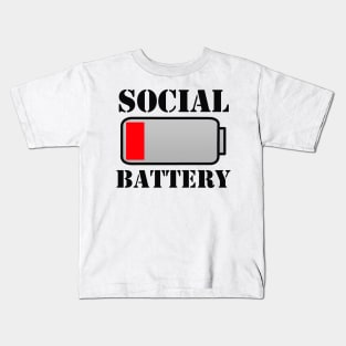 Social battery low Kids T-Shirt